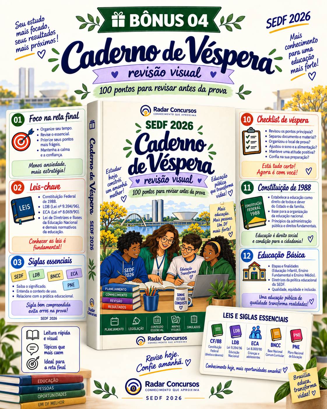 Card do bônus Caderno de Véspera SEDF